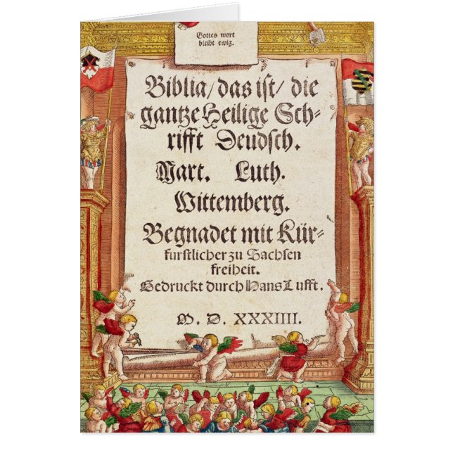 Titelpagina van de Bijbel Luther, c.1530 (Voorkant)