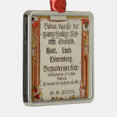 Titelpagina van de Bijbel Luther, c.1530 Metalen Ornament (Rechts)
