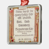 Titelpagina van de Bijbel Luther, c.1530 Metalen Ornament (Links)