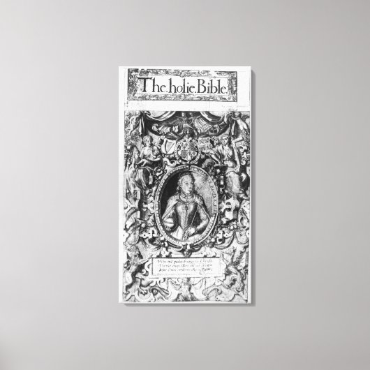 Titelpagina van de Bijbel van de bisschop, café in Canvas Afdruk (Voorkant)