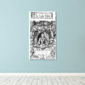 Titelpagina van de Bijbel van de bisschop, café in Canvas Afdruk (Insitu (Houten vloer))