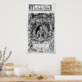 Titelpagina van de Bijbel van de bisschop, café in Poster (Keuken)