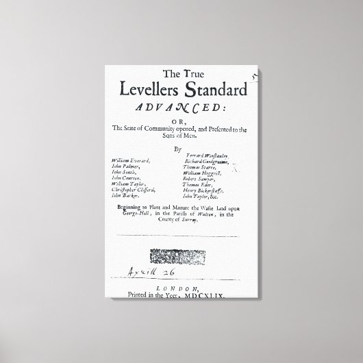 Titelpagina van de standaard True Levelers Canvas Afdruk (Voorkant)