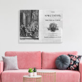 Titelpagina van eerste volume verzameld canvas afdruk (Insitu (Woonkamer))