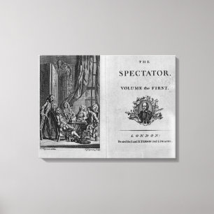 Titelpagina van eerste volume verzameld canvas afdruk