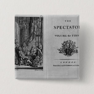 Titelpagina van eerste volume verzameld vierkante button 5,1 cm