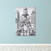 Titelpagina van 'fontein and Waterjets in the Ita' Canvas Afdruk (Insitu (Houten vloer))