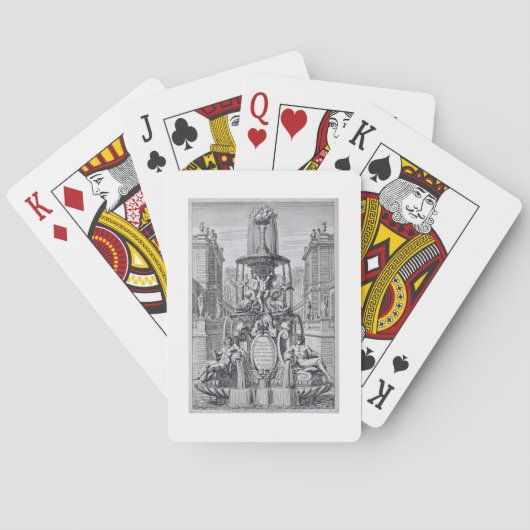 Titelpagina van 'fontein and Waterjets in the Ita' Speelkaarten (Achterkant)