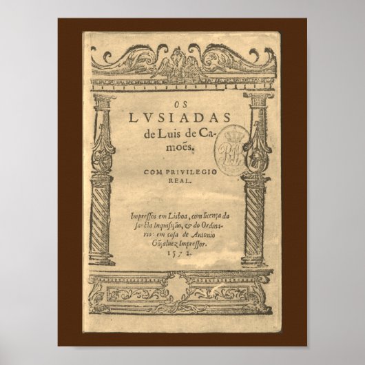 Titelpagina van Os Lusíadas - 1572 ed Poster (Voorkant)