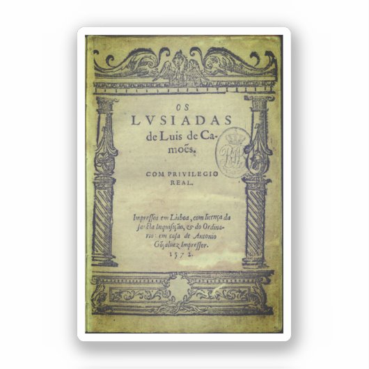 Titelpagina van Os Lusíadas - 1572 ed Sticker (Voorkant)