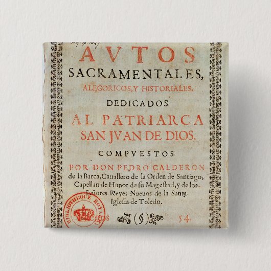 Titelpagina Vierkante Button 5,1 Cm (Voorkant)