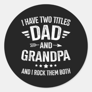 Titels Papa Opa Voor Vaders Dag Verjaardag Christu Ronde Sticker