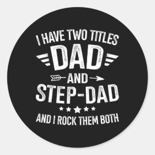 Titels Stap Papa Bonus Papa Vaders Dag Verjaardag Ronde Sticker