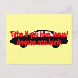 Tithe als je van Jezus houdt...iedereen kan zich e Briefkaart