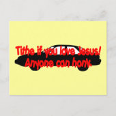 Tithe als je van Jezus houdt...iedereen kan zich e Briefkaart (Voorkant)