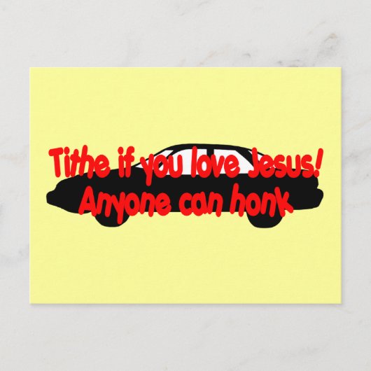 Tithe als je van Jezus houdt...iedereen kan zich e Briefkaart (Voorkant)