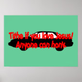 Tithe als je van Jezus houdt! Iedereen kan zich er Poster (Voorkant)