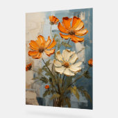 Tithonia - Impasto Bloemschildering Acryl Bord (Hoek)