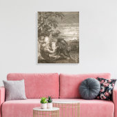Tithonus, Aurora's man, veranderde in een Grasshop Canvas Afdruk (Insitu (Woonkamer))