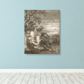 Tithonus, Aurora's man, veranderde in een Grasshop Canvas Afdruk (Insitu (Houten vloer))