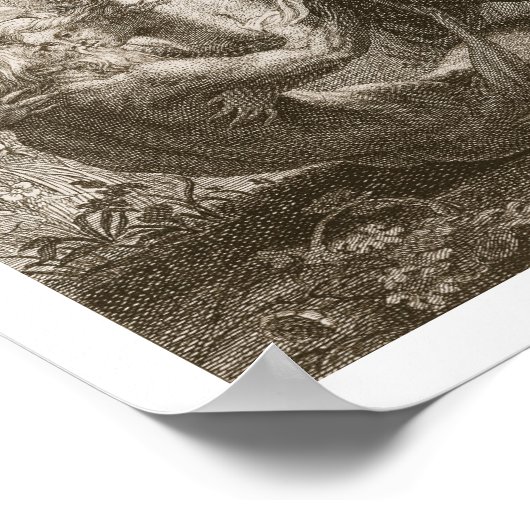 Tithonus, Aurora's man, veranderde in een Grasshop Poster (Hoek)