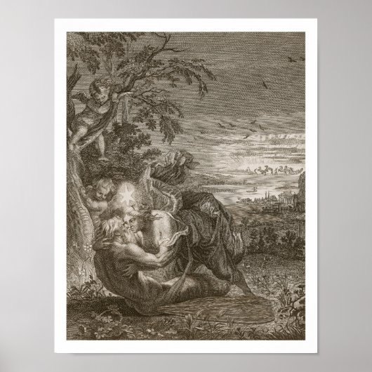 Tithonus, Aurora's man, veranderde in een Grasshop Poster (Voorkant)