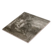 Tithonus, Aurora's man, veranderde in een Grasshop Tegeltje (Zijkant)