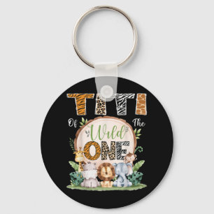 Titi of the Wild One 1st Birthday Safari Oerwoud W Sleutelhanger