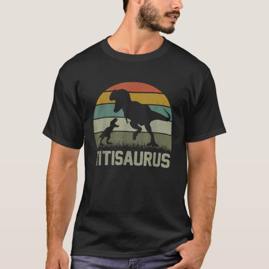 Titi Saurus Rex Dinosaur TitiSaurus Family Matchin T-shirt (Voorkant)