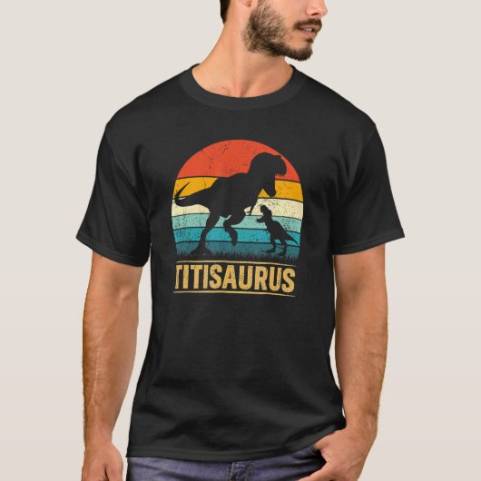 Titi Saurus Rex Dinosaur Titisaurus Moederdag T-shirt (Voorkant)
