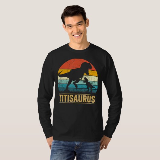 Titi Saurus T Rex Dinosaur Titisaurus Funny Moeder T-shirt (Voorkant volledig)