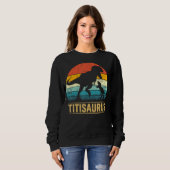 Titi Saurus T Rex Dinosaur Titisaurus Funny Moeder Trui (Voorkant volledig)