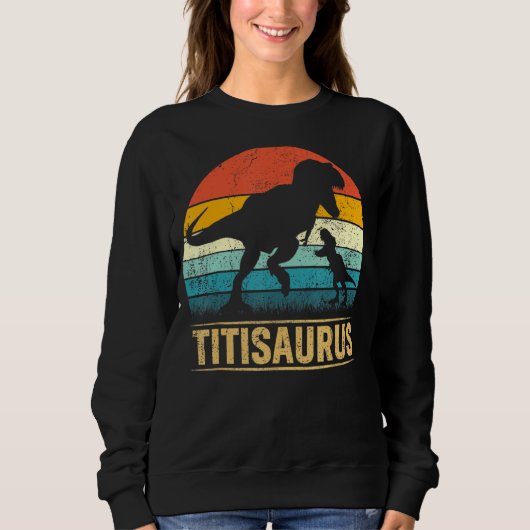 Titi Saurus T Rex Dinosaur Titisaurus Funny Moeder Trui (Voorkant)