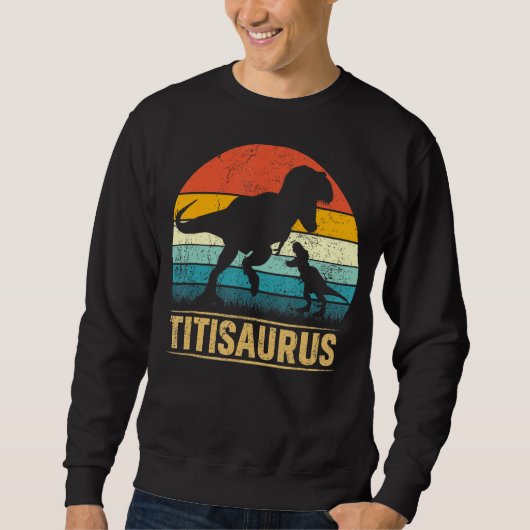 Titi Saurus T Rex Dinosaur Titisaurus Funny Moeder Trui (Voorkant)