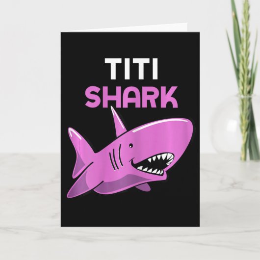 Titi Shark Funny Family Cool Kaart (Voorkant)