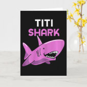 Titi Shark Funny Family Cool Kaart (Gele Bloem)