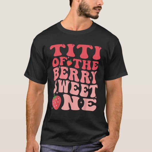 Titi van de Berry Sweet One 1st Birthday Strawber T-shirt (Voorkant)