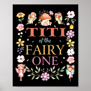 Titi van de fee één 1e verjaardag meisje familie m poster