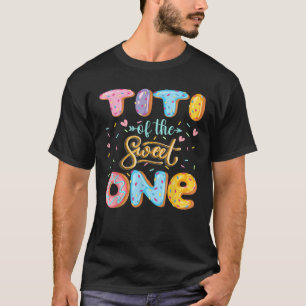 Titi van de lieve een 1e verjaardag meisje donut l t-shirt