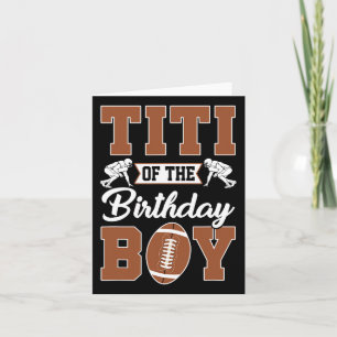 Titi van de verjaardag Boy Football Party Family M Kaart
