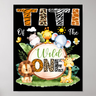Titi van de wilde één 1e verjaardag jongen Jungle  Poster