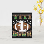 Titi van het 1e jaar Down Football eerste verjaard Kaart (Gele Bloem)