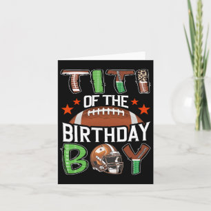 Titi van het Birthday Boy Game Day Football Kaart
