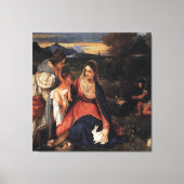 Titiaan / De Maagd van het Konijn / 1530 / Canvas Afdruk (Voorkant)