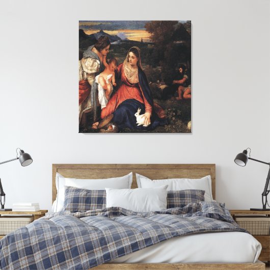 Titiaan / De Maagd van het Konijn / 1530 / Canvas Afdruk (Insitu (Slaapkamer))
