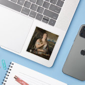 Titiaan (Tiziano Vecellio) - De boetvaardige Magda Sticker (Laptop met iPhone)