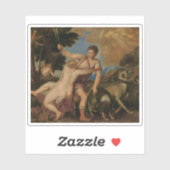 Titiaan (Tiziano Vecellio) - Venus en Adonis Sticker (Vel)