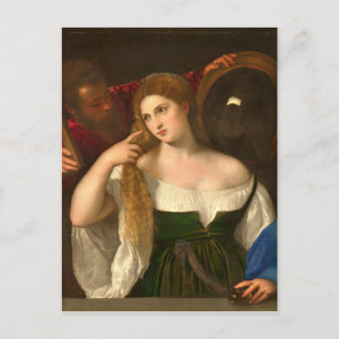 Titiaan - Vrouwen met een spiegel Briefkaart