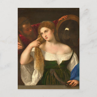 Titiaan - Vrouwen met een spiegel Briefkaart