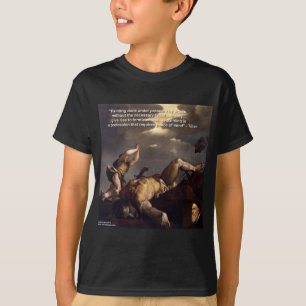 Titiaanse citaten & David/Goliath-schilderkunstcad T-shirt